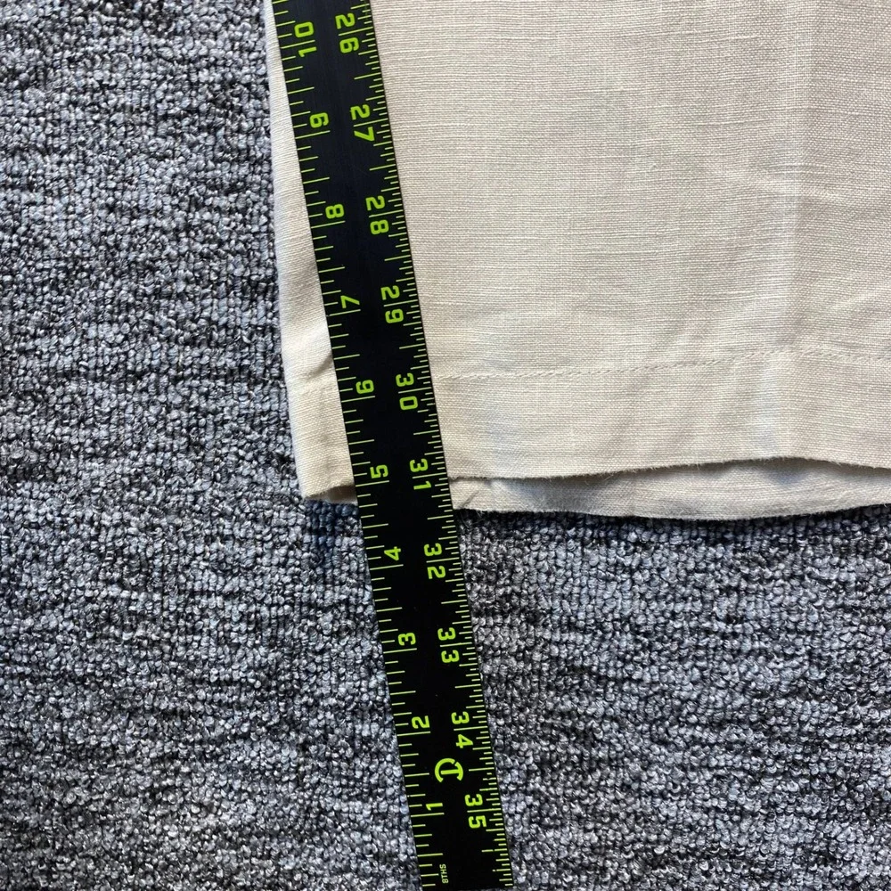 Toscano 100% Linen Pants Mens XXL Cream Beige Drawstring Elastic Waist‎ Resort